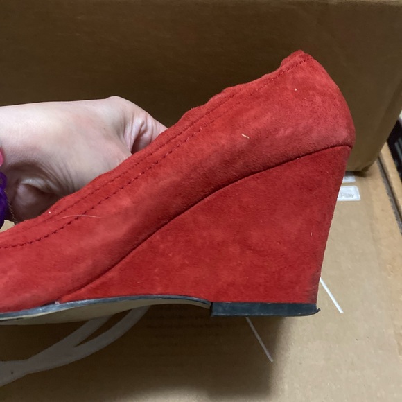 Seychelles red round toes wedges - Picture 2 of 6